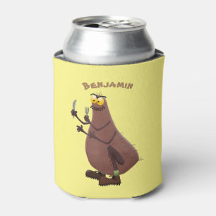 Funny hungry ugly flea cartoon can cooler