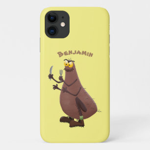 Funny hungry ugly flea cartoon iPhone 11 case