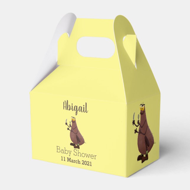 Funny hungry ugly flea cartoon favour box (Front Side)