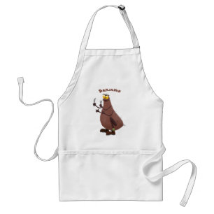Funny hungry ugly flea cartoon standard apron