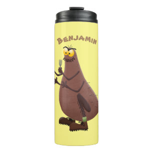 Funny hungry ugly flea cartoon thermal tumbler