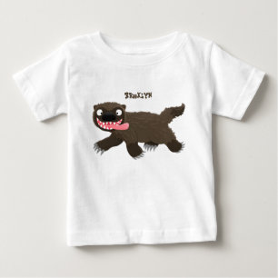 Funny hungry wolverine animal cartoon baby T-Shirt