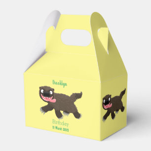 Funny hungry wolverine animal cartoon favour box