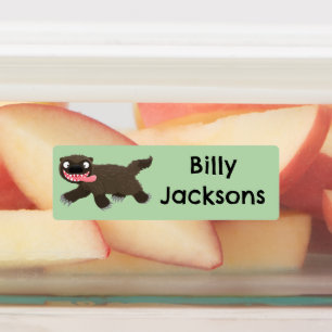 Funny hungry wolverine animal cartoon personalised