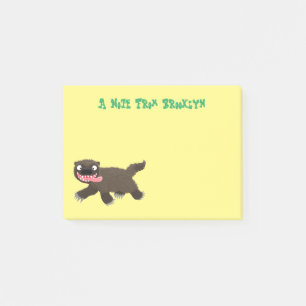 Funny hungry wolverine animal cartoon post-it notes