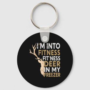 Funny Hunter Dad I'm Into Fitness Deer Freezer Hun Key Ring