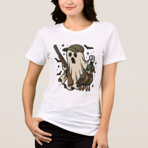 Funny Hunter Ghost Mallard Duck Tri-Blend Shirt