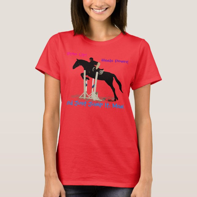 Funny Hunter/Jumper Equestrian Horse Kid's Shirt (Front)
