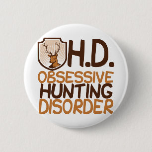 Funny Hunting 6 Cm Round Badge