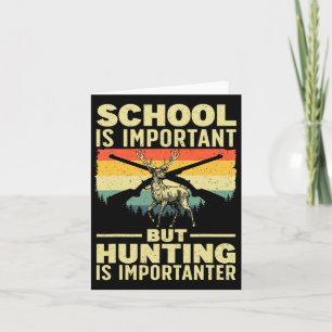 Funny Hunting Art For Boys Men Deer Hunter Wildlif Card