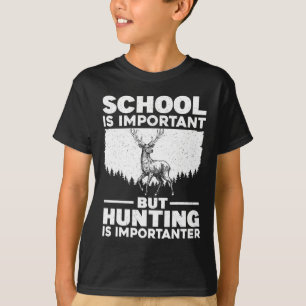 Funny Hunting Art For Boys Men Deer Hunter Wildlif T-Shirt