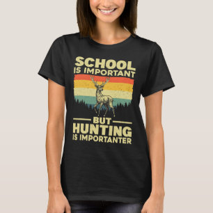 Funny Hunting Art For Boys Men Deer Hunter Wildlif T-Shirt