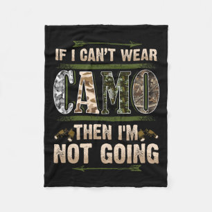 Funny Hunting Camo Hunters Buck Deer Country Redne Fleece Blanket