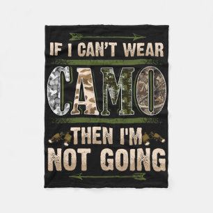 Funny Hunting Camo Hunters Buck Deer Country Redne Fleece Blanket