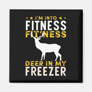 Funny Hunting Deer I'm Into Fitness Deer Hunter Hu Magnet