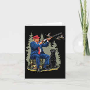 Funny Hunting Duck Trump Camo Hunting Hello Huntin Card