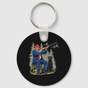 Funny Hunting Duck Trump Camo Hunting Hello Huntin Key Ring