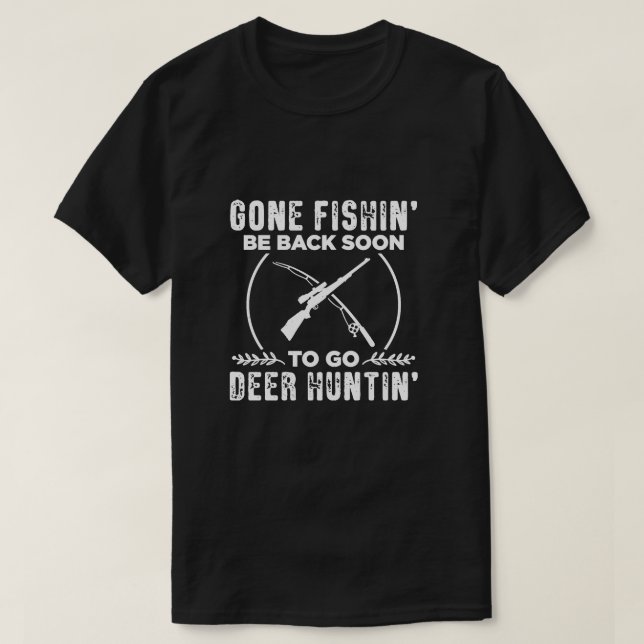 Funny Hunting Fishing Graphic for Women and Men De T-Shirt (Design Front)