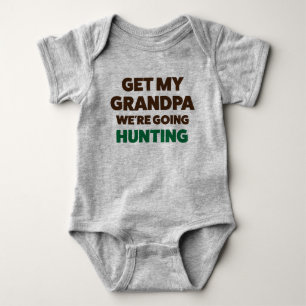 Funny Hunting Jersey Bodysuit for Baby by Grandpa