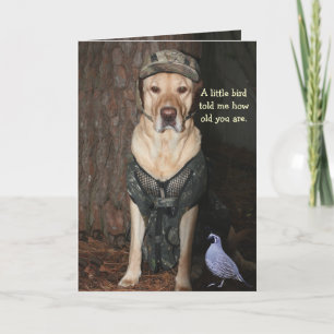 Funny Hunting Lab Birthday Card