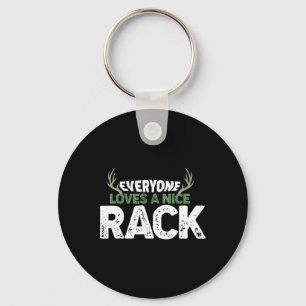 Funny Hunting Nice Rack Antlers Deer Hunter Humour Key Ring