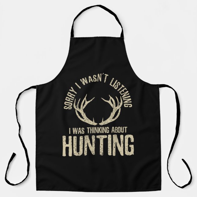 Funny Hunting Quote Saying Deer Venison Elk Hunter Apron (Front)