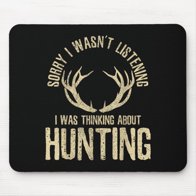 Funny Hunting Quote Saying Deer Venison Elk Hunter Mouse Mat (Front)