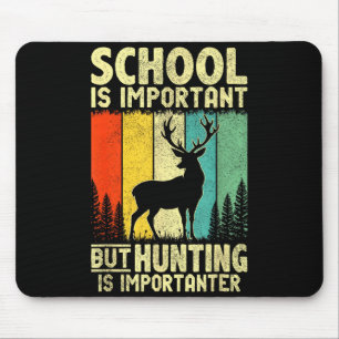 Funny Hunting Tee For Boys Men Deer Hunting Hunter Mouse Mat