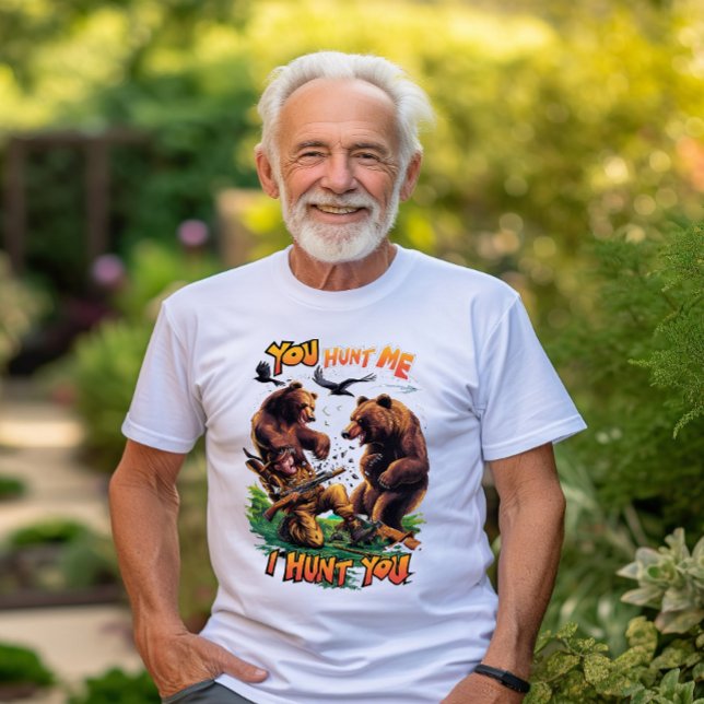 Funny Hunting TEE Shirt Bears Battle for Rifle (Creator Uploaded)