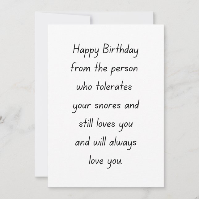 Funny Husband Birthday Card (Front)