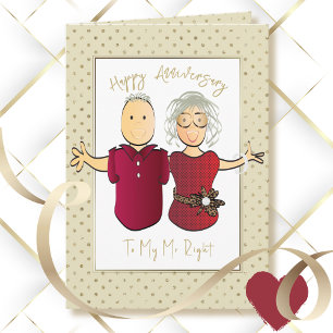 Funny Husband Cartoon 50th Wedding Anniversary  Card