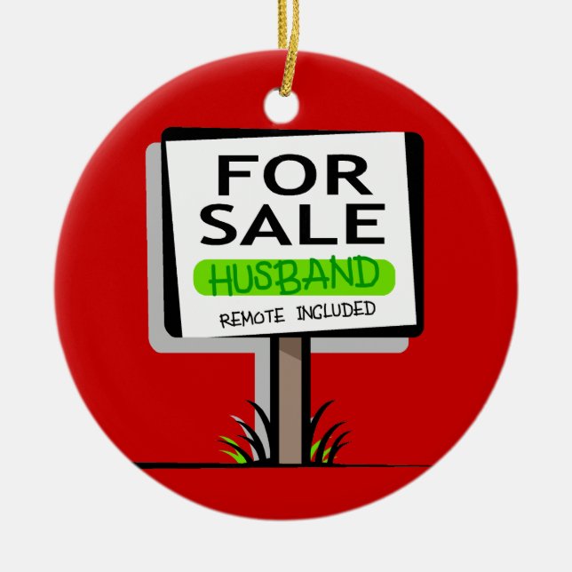 Funny Husband Christmas Ornament (Front)