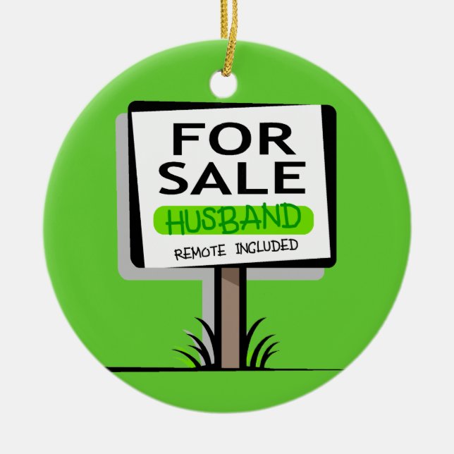 Funny Husband Christmas Ornament (Front)