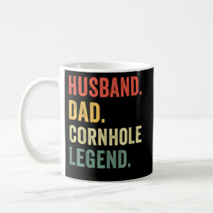 Funny Husband Dad Cornhole Legend Fathers Day Coffee Mug