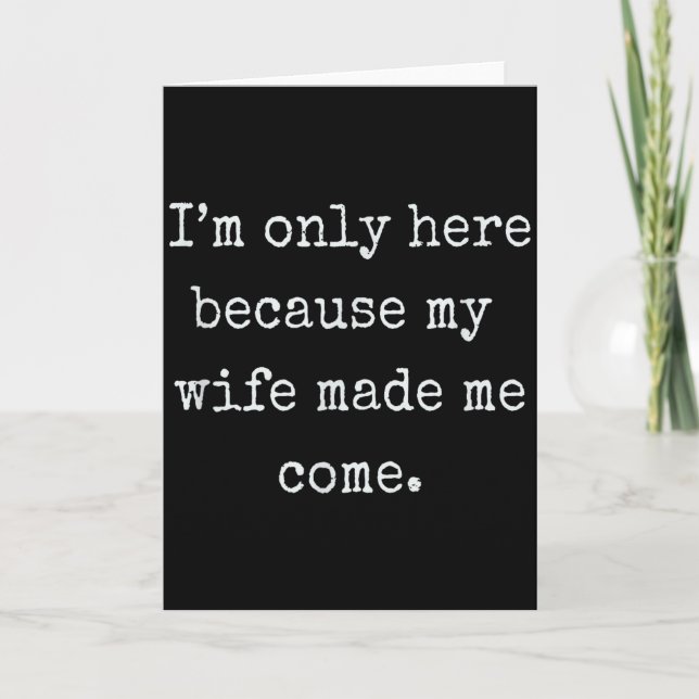 Funny Husband From Wife Gift  Card (Front)