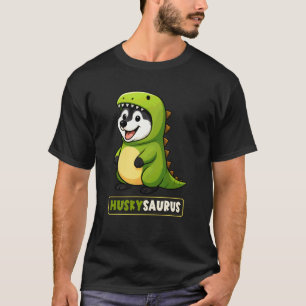 Funny Husky Dinosaur Costume Trex Huskysaurus Anim T-Shirt