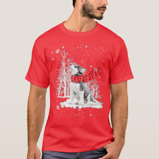 Funny Husky Dog Christmas Tree Matching Dog Lovers T-Shirt