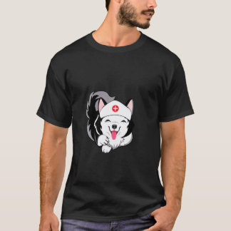 Funny Husky Dog Nurse Appreciation International N T-Shirt
