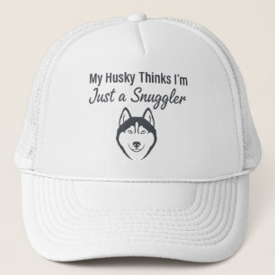 Funny Husky Dog Snuggler Trucker Hat