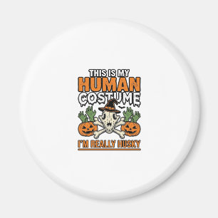 Funny Husky Human Costume Halloween Dog Shirt Desi Magnet