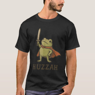 Funny Huzzah Frog Shirt, Vintage Toad Knight Tee