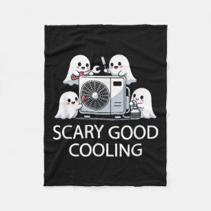 Funny Hvac Technician Ghost Halloween Costume Soky Fleece Blanket