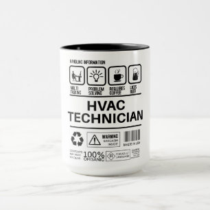 Funny HVAC Technician Handling Information Mug