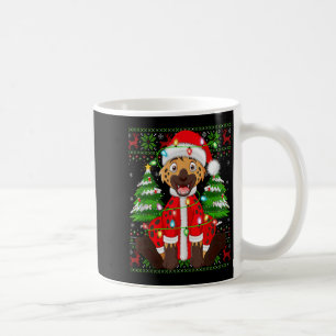 Funny Hyena Christmas Lights Santa Costume Ugly Xm Coffee Mug