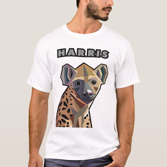 Funny Hyena Named Harris anti Biden and Kamala T-Shirt (Front)