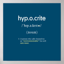 funny hypocrite definition vegan square