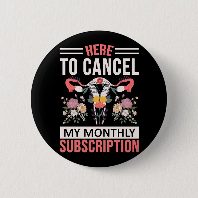 Funny Hysterectomy Flowers Uterus Removal 6 Cm Round Badge (Front)