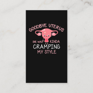 Funny Hysterectomy Uterus Removal Business Card