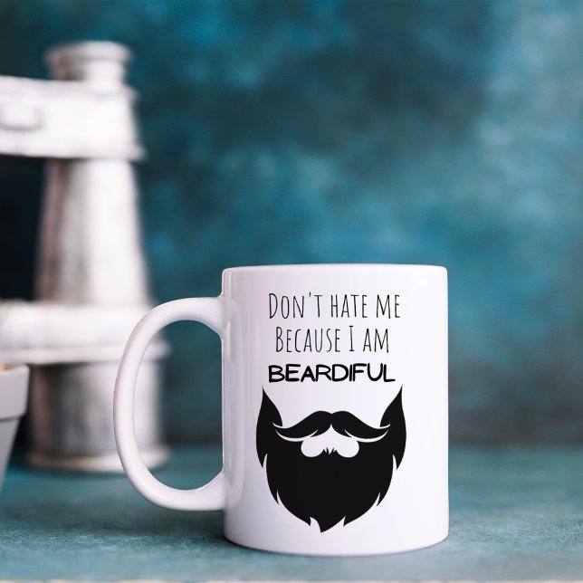 Funny I am Beardiful Coffee Mug (Creator Uploaded)