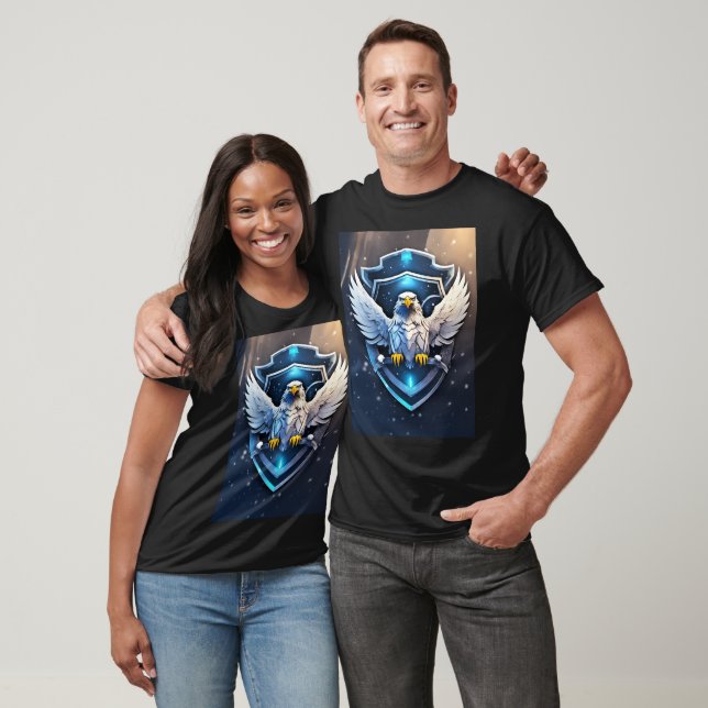 Funny I Am Smiling Grumpy Eagle Photo T-Shirt (Unisex)
